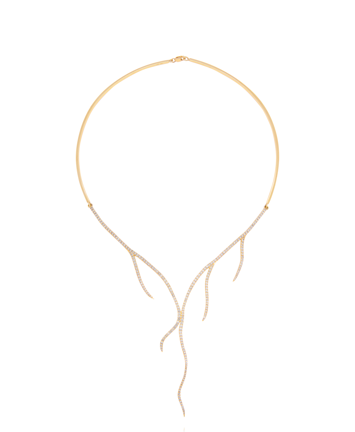 Pavé Diamond Alga Necklace