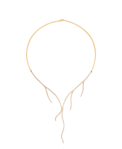 Pavé Diamond Alga Necklace