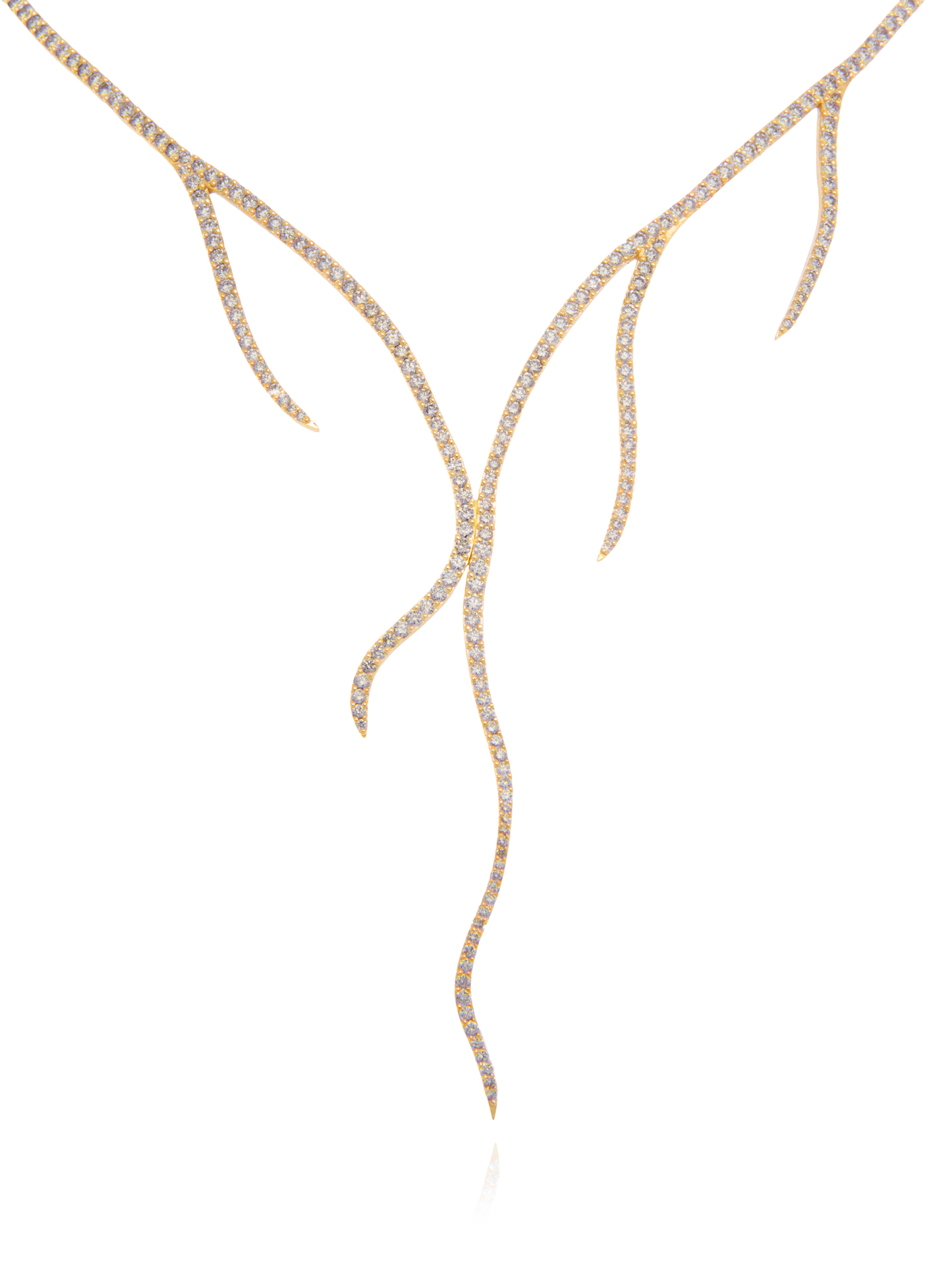 Pavé Diamond Alga Necklace