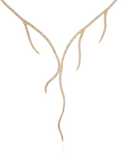 Pavé Diamond Alga Necklace