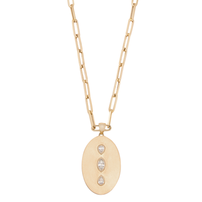 Lois Oval Diamond Pendant XL