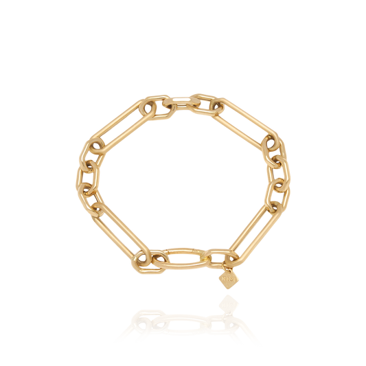 Aura Yellow Gold Link Bracelet